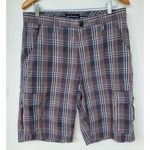 Mens Plaid Shorts Size 32